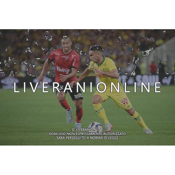 Adrien THOMASSON / Nill DE PAUW - 08.08.2015 - Nantes / Guingamp - 1ere journee Ligue 1 Photo : Nolwenn Le Gouic / Icon Sport AG ALDO LIVERANI SAS ONLY ITALY