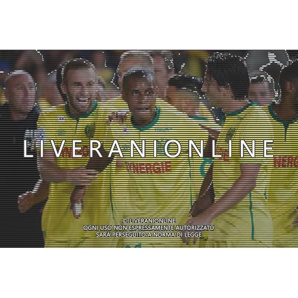 joie de Johan AUDEL / Lucas DEAUX - 08.08.2015 - Nantes / Guingamp - 1ere journee Ligue 1 Photo : Nolwenn Le Gouic / Icon Sport AG ALDO LIVERANI SAS ONLY ITALY