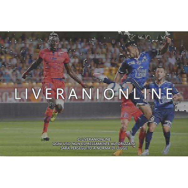 Issaiga Sylla / Corentin Jean - 08.08.2015 - Troyes / Gazelec Ajaccio - 1ere journee de Ligue 1 Photo : Andre Ferreira / Icon Sport /AGENZIA ALDO LIVERANI SAS - ITALY ONLY - EDITORIAL USE ONLY -