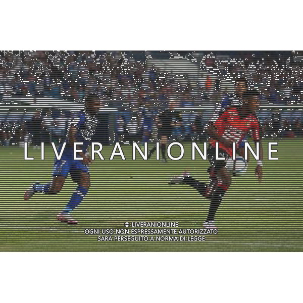 Steven MOREIRA / Floyd AYITE - 08.08.2015 - Bastia / Rennes - 1er journee de Ligue 1 Photo : Michel Maestracci / Icon Sport /AGENZIA ALDO LIVERANI SAS - ITALY ONLY - EDITORIAL USE ONLY -