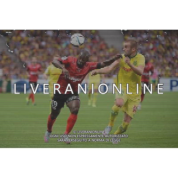 Yannis SALIBUR / Lucas DEAUX - 08.08.2015 - Nantes / Guingamp - 1ere journee Ligue 1 Photo : Nolwenn Le Gouic / Icon Sport /AGENZIA ALDO LIVERANI SAS - ITALY ONLY - EDITORIAL USE ONLY -