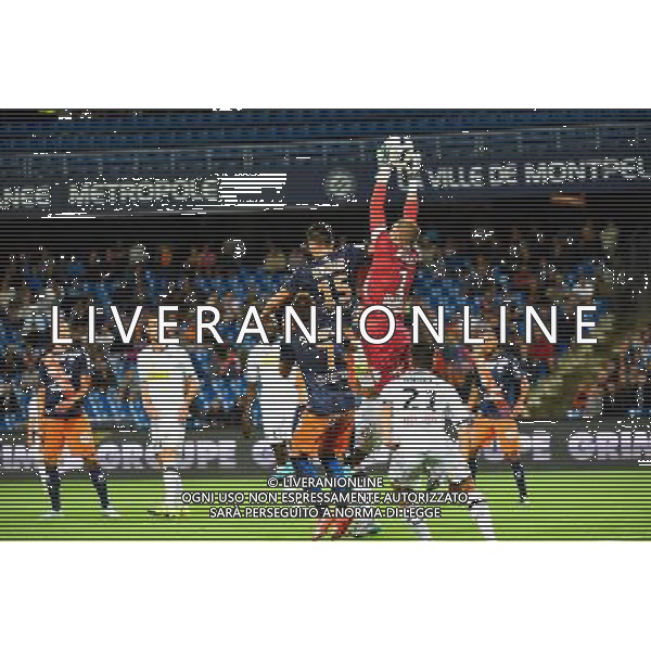 Ludovic Butelle / Rami Bensebaini - 08.08.2015 - Montpellier / Angers - 1er journee de Ligue 1 Photo : Alexandre Dimou / Icon Sport /AGENZIA ALDO LIVERANI SAS - ITALY ONLY - EDITORIAL USE ONLY -