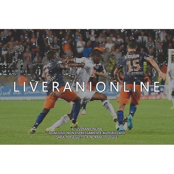 Slimane Sissoko / Mamadou Ndiaye - 08.08.2015 - Montpellier / Angers - 1er journee de Ligue 1 Photo : Alexandre Dimou / Icon Sport /AGENZIA ALDO LIVERANI SAS - ITALY ONLY - EDITORIAL USE ONLY -