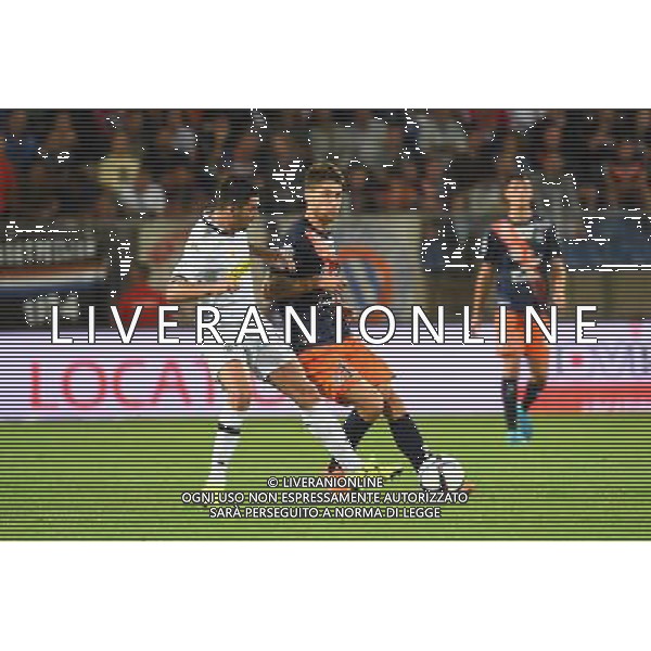 Thomas Mangani / Paul Bastien Lasne - 08.08.2015 - Montpellier / Angers - 1er journee de Ligue 1 Photo : Alexandre Dimou / Icon Sport /AGENZIA ALDO LIVERANI SAS - ITALY ONLY - EDITORIAL USE ONLY -