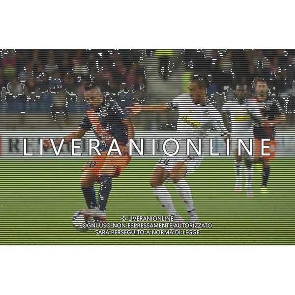 Ryad Boudebouz / Billy Ketkeophomphone - 08.08.2015 - Montpellier / Angers - 1er journee de Ligue 1 Photo : Alexandre Dimou / Icon Sport /AGENZIA ALDO LIVERANI SAS - ITALY ONLY - EDITORIAL USE ONLY -