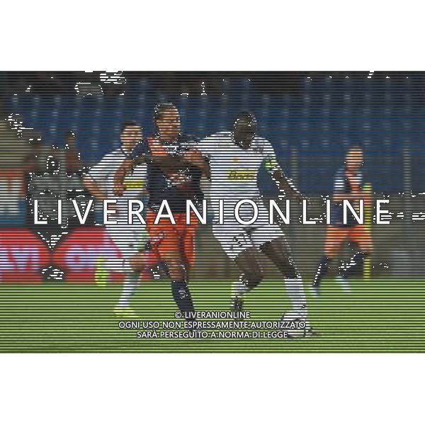 Cheikh Ndoye / Daniel Congre - 08.08.2015 - Montpellier / Angers - 1er journee de Ligue 1 Photo : Alexandre Dimou / Icon Sport /AGENZIA ALDO LIVERANI SAS - ITALY ONLY - EDITORIAL USE ONLY -