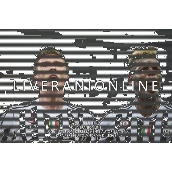 Shanghai 08-08-2015 Supercoppa Italiana 2015 - Juventus vs Lazio Nella foto: Mandzukic mario e pau pgba esultano FOTO FEDERICO TARDITO-AG ALDO LIVERANI SAS