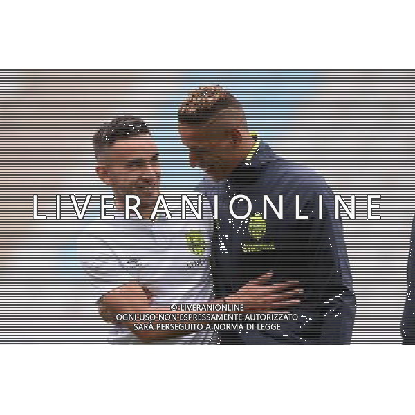 Adrien THOMASSON / Yacine BAMMOU - 08.08.2015 - Nantes / Guingamp - 1ere journee Ligue 1 Photo : Nolwenn Le Gouic / Icon Sport /AGENZIA ALDO LIVERANI SAS - ITALY ONLY - EDITORIAL USE ONLY -