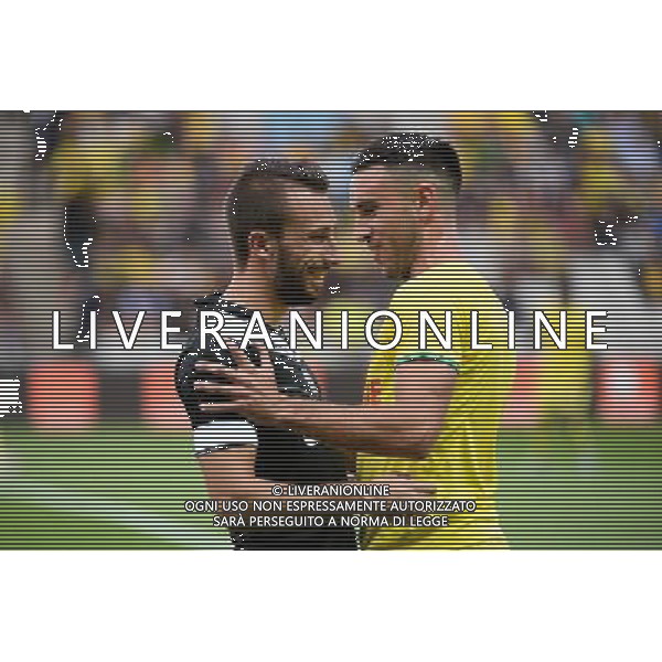 Adrien THOMASSON - 08.08.2015 - Nantes / Guingamp - 1ere journee Ligue 1 Photo : Nolwenn Le Gouic / Icon Sport /AGENZIA ALDO LIVERANI SAS - ITALY ONLY - EDITORIAL USE ONLY -