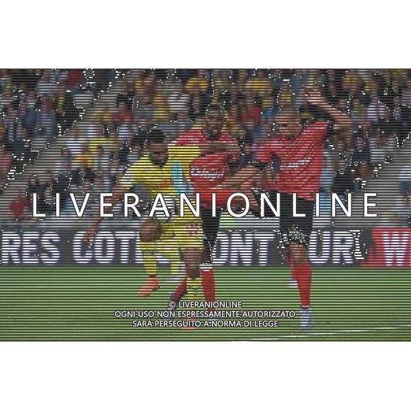 Nill DE PAUW / Levy DJIDJI - 08.08.2015 - Nantes / Guingamp - 1ere journee Ligue 1 Photo : Nolwenn Le Gouic / Icon Sport /AGENZIA ALDO LIVERANI SAS - ITALY ONLY - EDITORIAL USE ONLY -