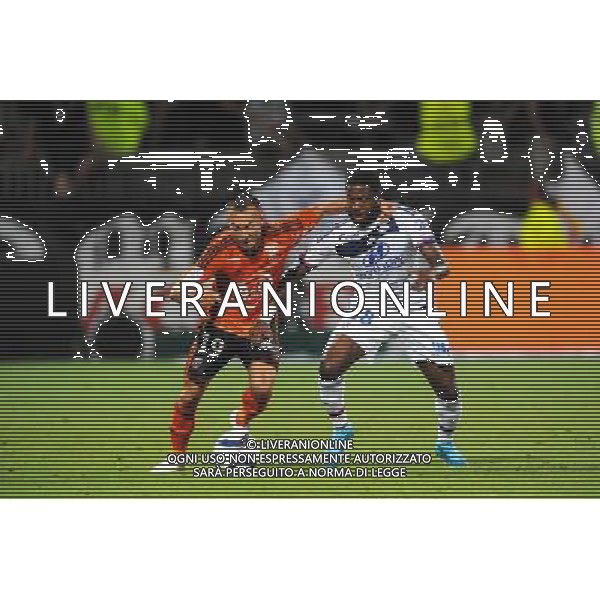 Romain PHILIPPOTEAUX / Arnold MVUEMBA - 09.08.2015 - Lyon / Lorient - 1er journee de Ligue 1 Photo : Jean Paul Thomas / Icon Sport AG ALDO LIVERANI SAS ONLY ITALY