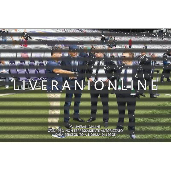 Dominique Rocheteau / Roland Romeyer / Elie Baup / Christophe Galtier - 09.08.2015 - Toulouse / Sain Etienne - 1er journee de Ligue 1 Photo : Manuel Blondeau / Icon Sport /AGENZIA ALDO LIVERANI SAS - ITALY ONLY - EDITORIAL USE ONLY -