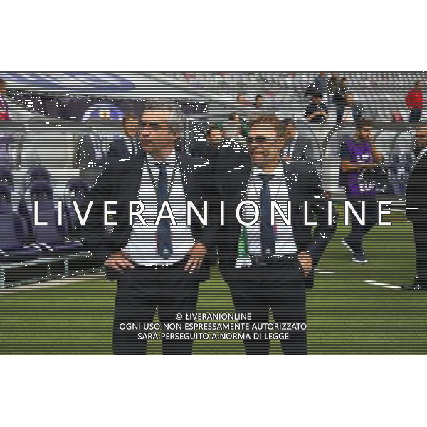 Dominique Rocheteau / Roland Romeyer - 09.08.2015 - Toulouse / Sain Etienne - 1er journee de Ligue 1 Photo : Manuel Blondeau / Icon Sport /AGENZIA ALDO LIVERANI SAS - ITALY ONLY - EDITORIAL USE ONLY -