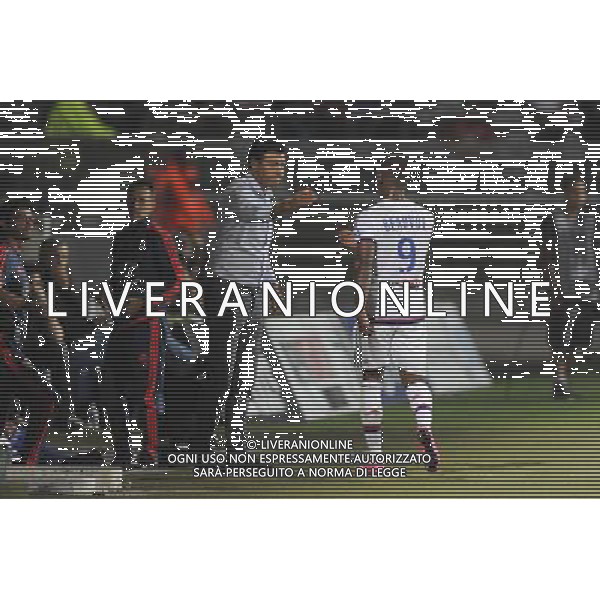 Hubert FOURNIER / Claudio BEAUVUE - 09.08.2015 - Lyon / Lorient - 1ere journee de Ligue 1 Photo : Jean Paul Thomas / Icon Sport /AGENZIA ALDO LIVERANI SAS - ITALY ONLY - EDITORIAL USE ONLY -