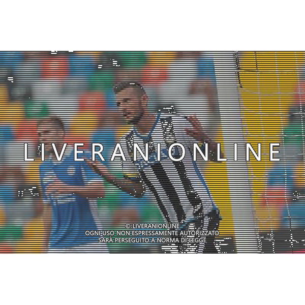 UDINESE NOVARA COPPA ITALIA TIM 16/08/2015 NELLA FOTO ESULTANZA CIRYL THEREAU FOTO PAOLA GARBUIO-AG ALDO LIVERANI SAS