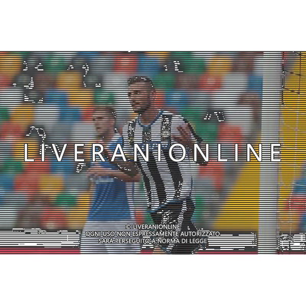UDINESE NOVARA COPPA ITALIA TIM 16/08/2015 NELLA FOTO ESULTANZA CIRYL THEREAU FOTO PAOLA GARBUIO-AG ALDO LIVERANI SAS