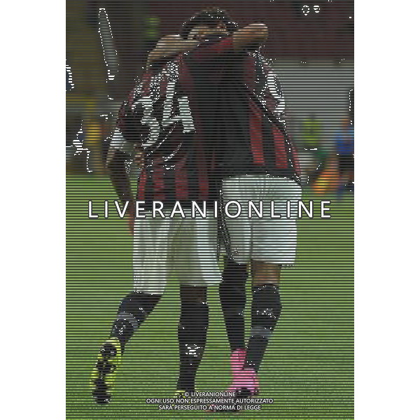Coppa Italia TIM Cup 2015/2016 Terzo Turno Elimimatorio Milano - 17.08.2015 Milan-Perugia Nella Foto:luiz adriano esulta con de jong /Ph.Vitez-Ag. Aldo Liverani