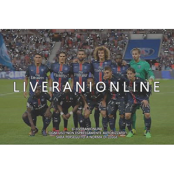 EQUIPE PSG - 16.08.2015 - PSG / Gazelec Ajaccio - 2eme journee de Ligue 1 Photo : Andre Ferreira / Icon Sport /AGENZIA ALDO LIVERANI SAS - ITALY ONLY - EDITORIAL USE ONLY -