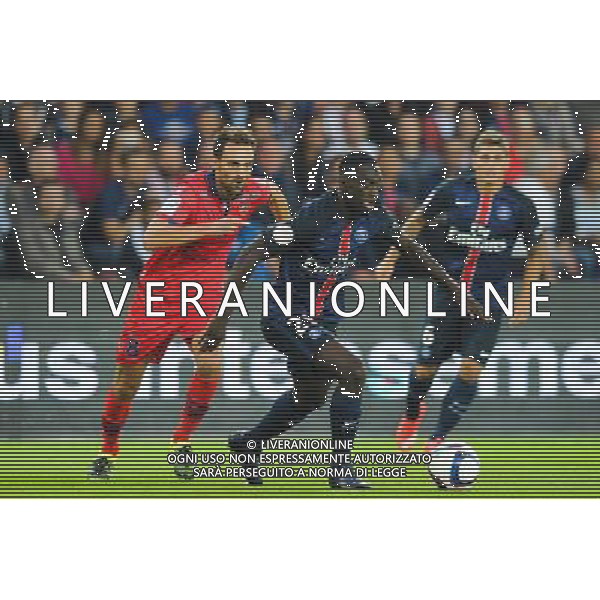 Jean Kevin AUGUSTIN - 16.08.2015 - PSG / Gazelec Ajaccio - 2eme journee de Ligue 1 Photo : Andre Ferreira / Icon Sport /AGENZIA ALDO LIVERANI SAS - ITALY ONLY - EDITORIAL USE ONLY -
