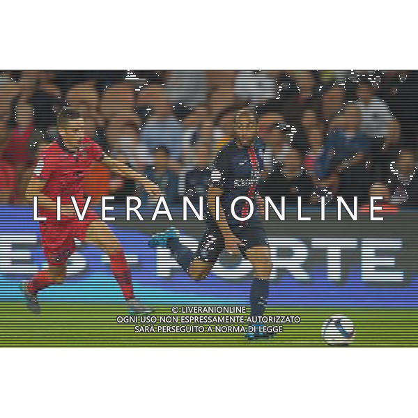 LUCAS MOURA - 16.08.2015 - PSG / Gazelec Ajaccio - 2eme journee de Ligue 1 Photo : Andre Ferreira / Icon Sport /AGENZIA ALDO LIVERANI SAS - ITALY ONLY - EDITORIAL USE ONLY -