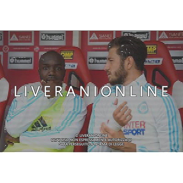 Lassana Diarra / Stephane SPARAGNA - 16.08.2015 - Reims / Marseille - 2eme journee de Ligue 1 Photo : Andre Ferreira / Icon Sport AG ALDO LIVERANI SAS ONLY ITALY