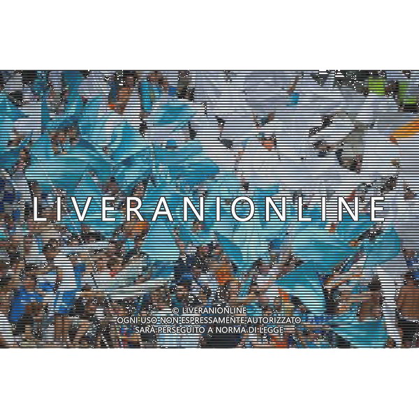 Supporters Marseille - 16.08.2015 - Reims / Marseille - 2eme journee de Ligue 1 Photo : Andre Ferreira / Icon Sport AG ALDO LIVERANI SAS ONLY ITALY