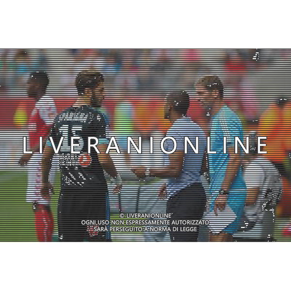 Stephane SPARAGNA / Franck PASSI / Stephane CASSARD - 16.08.2015 - Reims / Marseille - 2eme journee de Ligue 1 Photo : Andre Ferreira / Icon Sport AG ALDO LIVERANI SAS ONLY ITALY