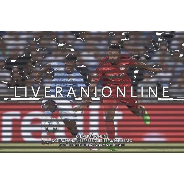 Roma - 18/08/2015 - Stadio Olimpico - UEFA Champions League 2015-2016 - Spareggi andata - Lazio vs Bayern Leverkusen - nella foto: Balde Diao Keita e Jonathan Tah / Ph. Fabrizio Corradetti - Ag. Aldo Liverani sas