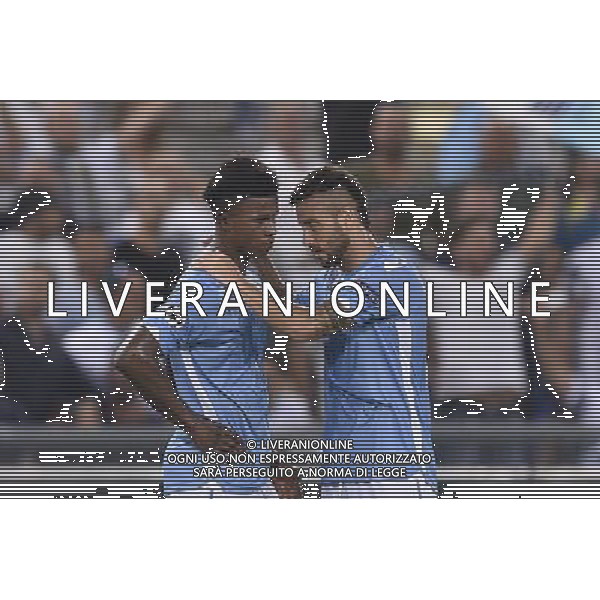 Roma - 18/08/2015 - Stadio Olimpico - UEFA Champions League 2015-2016 - Spareggi andata - Lazio vs Bayern Leverkusen - nella foto: Balde Diao Keita e Felipe Anderson / Ph. Fabrizio Corradetti - Ag. Aldo Liverani sas