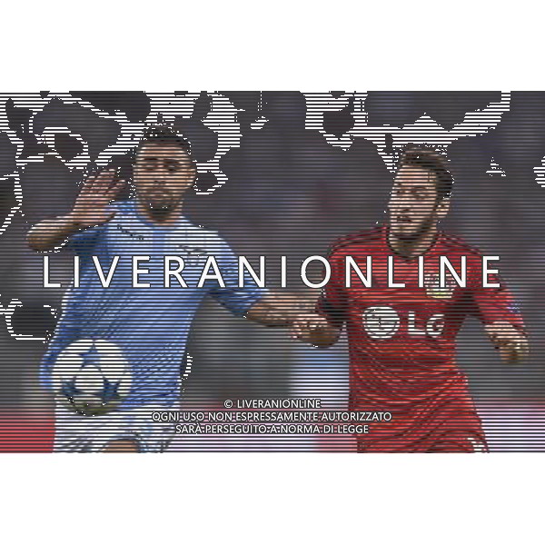 Roma - 18/08/2015 - Stadio Olimpico - UEFA Champions League 2015-2016 - Spareggi andata - Lazio vs Bayern Leverkusen - nella foto: Mauricio e Hakan Calhanoglu / Ph. Fabrizio Corradetti - Ag. Aldo Liverani sas
