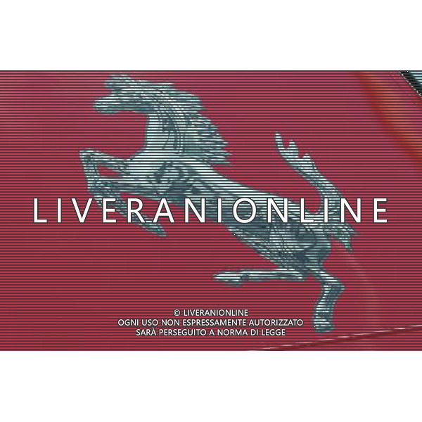 Ferrari prancing horse logo. 20.08.2015. Formula 1 World Championship, Rd 11, Belgian Grand Prix, Spa Francorchamps, Belgium, Preparation Day. /AGENZIA ALDO LIVERANI SAS - ITALY ONLY - EDITORIAL USE ONLY - Gp f1 Belgio