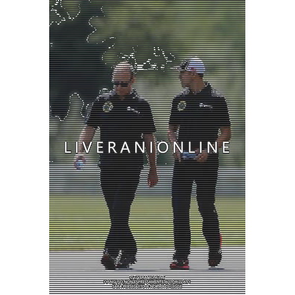Mark Slade (GBR), Lotus F1 Team, Race Engineer and Pastor Maldonado (VEN), Lotus F1 Team 20.08.2015. Formula 1 World Championship, Rd 11, Belgian Grand Prix, Spa Francorchamps, Belgium, Preparation Day. /AGENZIA ALDO LIVERANI SAS - ITALY ONLY - EDITORIAL USE ONLY - Gp f1 Belgio