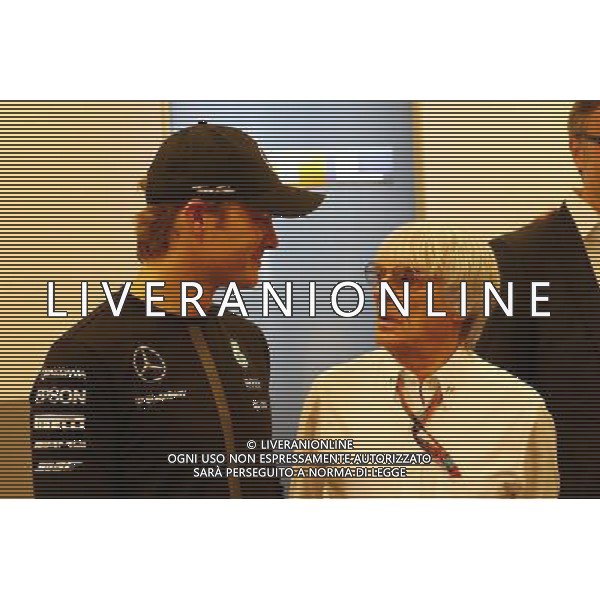 (L to R): Nico Rosberg (GER) Mercedes AMG F1 with Bernie Ecclestone (GBR). 21.08.2015. Formula 1 World Championship, Rd 11, Belgian Grand Prix, Spa Francorchamps, Belgium, Practice Day. AG ALDO LIVERANI SAS ONLY ITALY