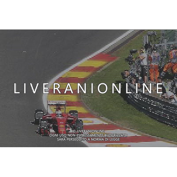 Sebastian Vettel (GER) Ferrari SF15-T. 21.08.2015. Formula 1 World Championship, Rd 11, Belgian Grand Prix, Spa Francorchamps, Belgium, Practice Day. /AGENZIA ALDO LIVERANI SAS - ITALY ONLY - EDITORIAL USE ONLY - Gp F1 belgio Prove Libere