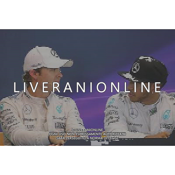 Nico Rosberg (GER), Mercedes AMG F1 Team and Lewis Hamilton (GBR), Mercedes AMG F1 Team 22.08.2015. Formula 1 World Championship, Rd 11, Belgian Grand Prix, Spa Francorchamps, Belgium, Qualifying Day. /AGENZIA ALDO LIVERANI SAS - ITALY ONLY - EDITORIAL USE ONLY - Gp F1 Belgio Prove Ufficiali