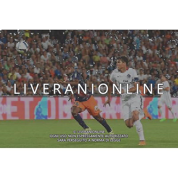 Djamel Bakar / Thiago Silva - 21.08.2015 - Montpellier / Paris Saint Germain - 3e journee Ligue 1 Photo : Alexandre Dimou / Icon Sport AG ALDO LIVERANI SAS ONLY ITALY