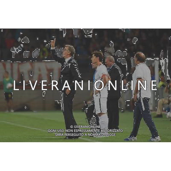 Laurent Blanc / Benjamin Stambouli - 21.08.2015 - Montpellier / Paris Saint Germain - 3e journee Ligue 1 Photo : Alexandre Dimou / Icon Sport AG ALDO LIVERANI SAS ONLY ITALY