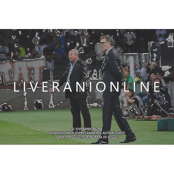 Laurent Blanc / Rolland Courbis - 21.08.2015 - Montpellier / Paris Saint Germain - 3e journee Ligue 1 Photo : Alexandre Dimou / Icon Sport AG ALDO LIVERANI SAS ONLY ITALY