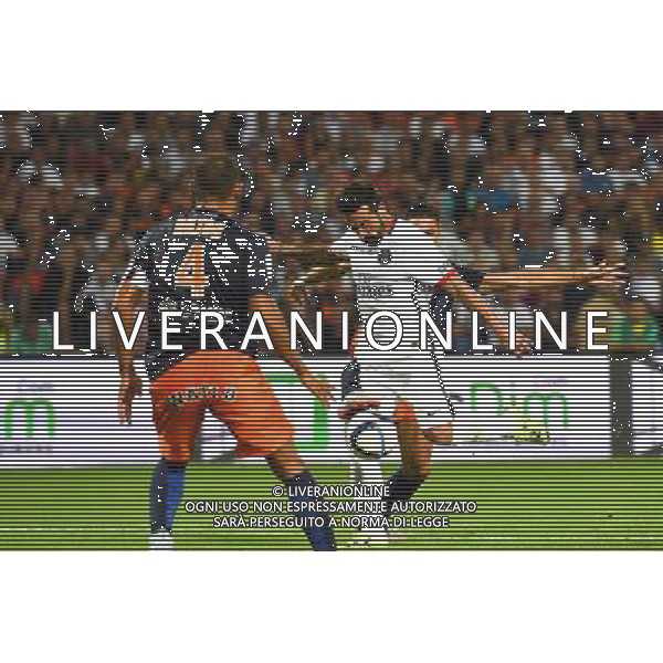 Ezequiel Lavezzi / Jonas Martin / Victorino Hilton - 21.08.2015 - Montpellier / Paris Saint Germain - 3e journee Ligue 1 Photo : Alexandre Dimou / Icon Sport AG ALDO LIVERANI SAS ONLY ITALY