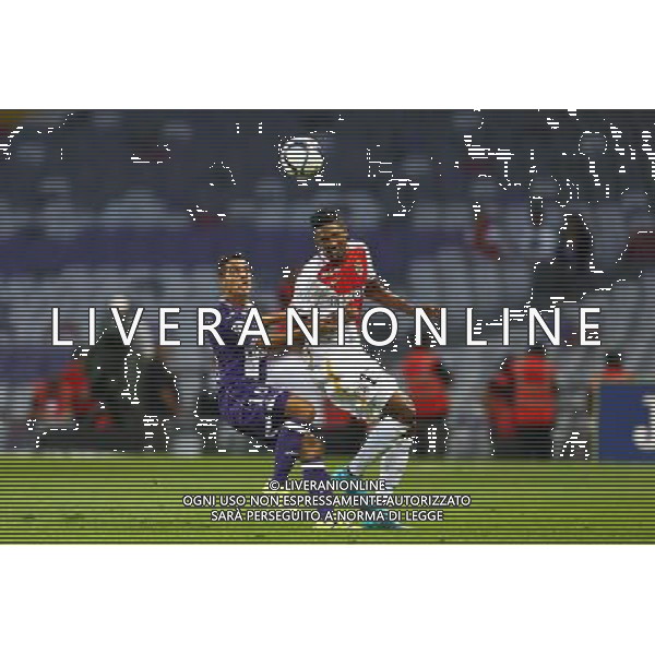 Wallace Fortuna Dos Santos / Wissam Ben Yedder - 22.08.2015 - Toulouse / Monaco - 3eme journee de Ligue 1 Photo : Manuel Blondeau / Icon Sport AG ALDO LIVERANI SAS ONLY ITALY