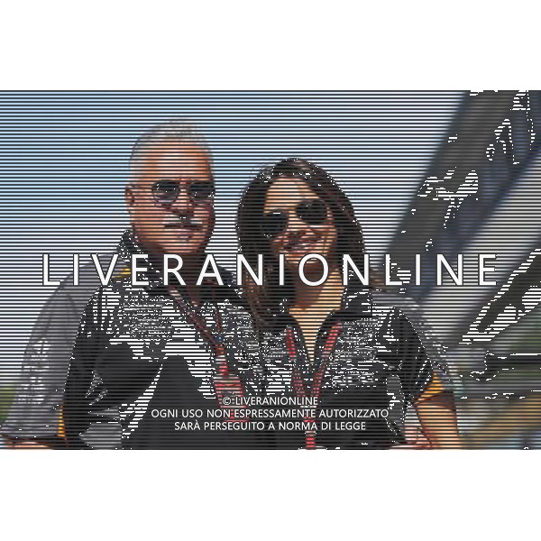 Dr. Vijay Mallya (IND) Sahara Force India F1 Team Owner with his partner Pinky Lalwani (IND). 23.08.2015. Formula 1 World Championship, Rd 13, Belgian Grand Prix, Spa Francorchamps, Belgium, Race Day. /AGENZIA ALDO LIVERANI SAS - ITALY ONLY - EDITORIAL USE ONLY - Gp F1 Belgio Gara