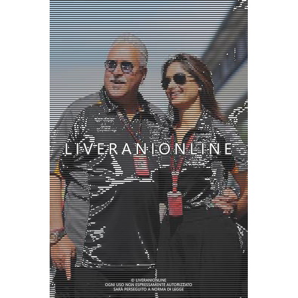 Dr. Vijay Mallya (IND) Sahara Force India F1 Team Owner with his partner Pinky Lalwani (IND). 23.08.2015. Formula 1 World Championship, Rd 13, Belgian Grand Prix, Spa Francorchamps, Belgium, Race Day. /AGENZIA ALDO LIVERANI SAS - ITALY ONLY - EDITORIAL USE ONLY - Gp F1 Belgio Gara