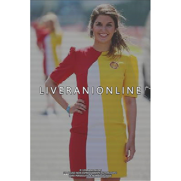 Grid girl. 23.08.2015. Formula 1 World Championship, Rd 13, Belgian Grand Prix, Spa Francorchamps, Belgium, Race Day. /AGENZIA ALDO LIVERANI SAS - ITALY ONLY - EDITORIAL USE ONLY - Gp F1 Belgio Gara