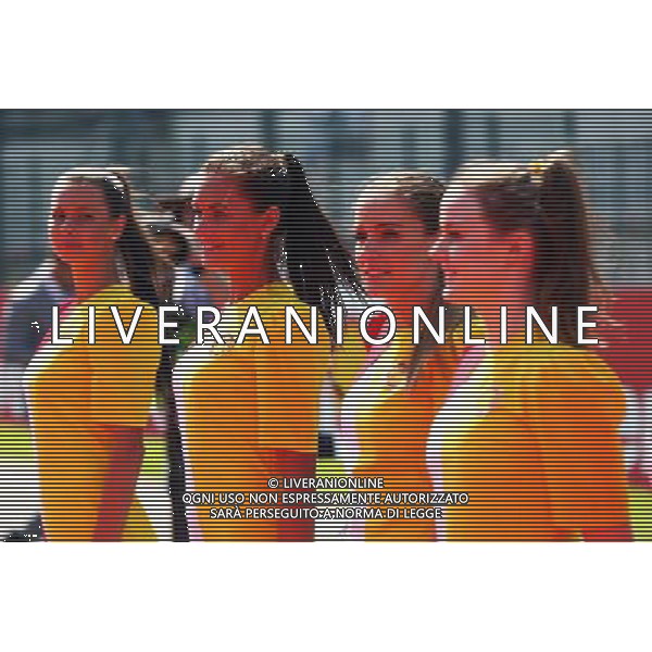 Grid girls on the drivers parade. 23.08.2015. Formula 1 World Championship, Rd 13, Belgian Grand Prix, Spa Francorchamps, Belgium, Race Day. /AGENZIA ALDO LIVERANI SAS - ITALY ONLY - EDITORIAL USE ONLY - Gp F1 Belgio Gara