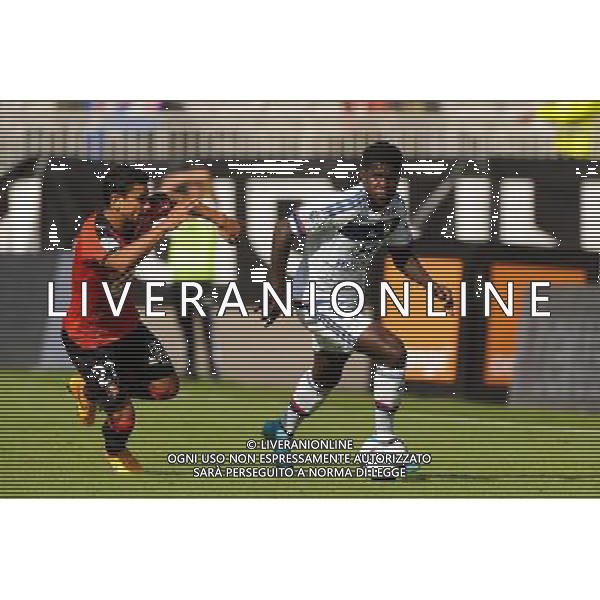 Benjamin ANDRE / Samuel UMTITI - 22.08.2015 - Lyon / Rennes - 3eme journee de Ligue 1 Photo : Jean Paul Thomas / Icon Sport /AGENZIA ALDO LIVERANI SAS - ITALY ONLY - EDITORIAL USE ONLY -