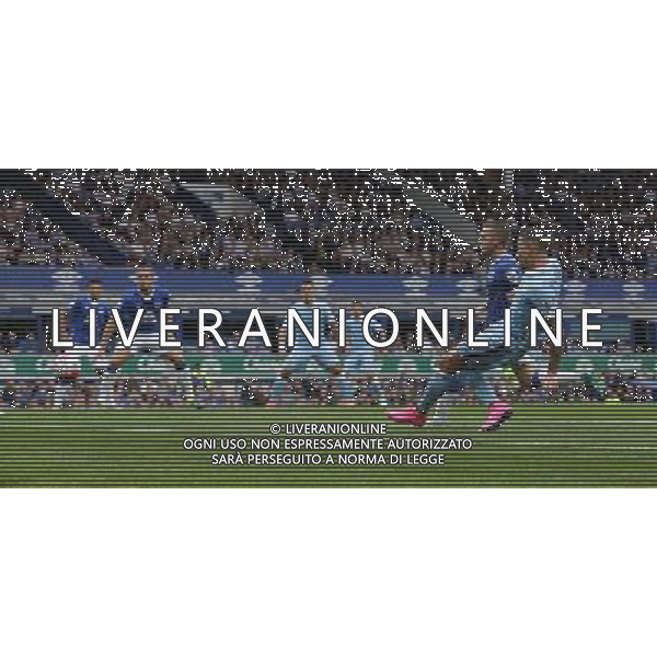 Manchester City\'s Aleksandar Kolarov scores the opening goal Photographer Stephen White/CameraSport Football - Barclays Premiership - Everton v Manchester City - Sunday 23rd August 2015 - Goodison Park - Liverpool © CameraSport - 43 Linden Ave. Countesthorpe. Leicester. England. LE8 5PG - Tel: +44 (0) 116 277 4147 - admin@camerasport.com - www.camerasport.com AG ALDO LIVERANI SAS ONLY ITALY