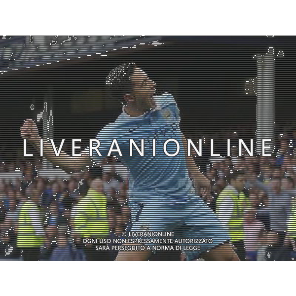 Manchester City\'s Samir Nasri celebrates scoring his sides second goal Photographer Stephen White/CameraSport Football - Barclays Premiership - Everton v Manchester City - Sunday 23rd August 2015 - Goodison Park - Liverpool © CameraSport - 43 Linden Ave. Countesthorpe. Leicester. England. LE8 5PG - Tel: +44 (0) 116 277 4147 - admin@camerasport.com - www.camerasport.com AG ALDO LIVERANI SAS ONLY ITALY