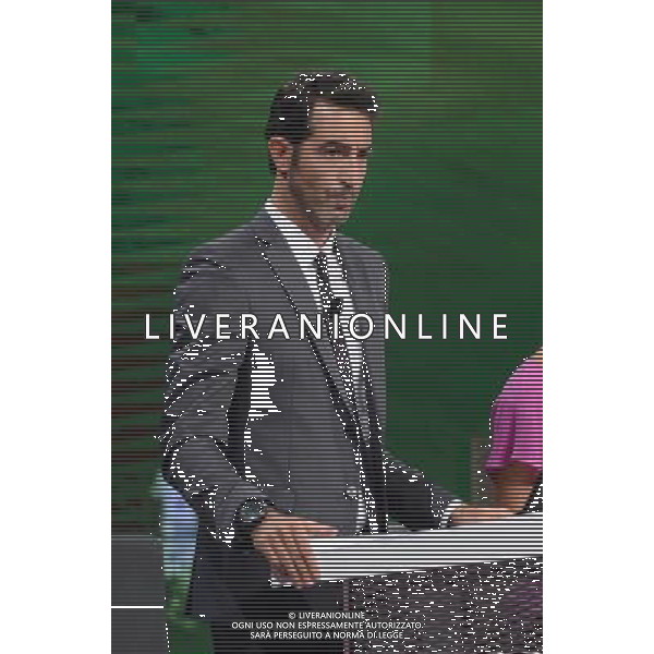 \'La Domenica Sportiva\' Trasmissione Televisiva Milano 23 agosto 2015 nella foto il conduttore Alessandro Antinelli ©Gazzaniga/AGENZIA ALDO LIVERANI SAS