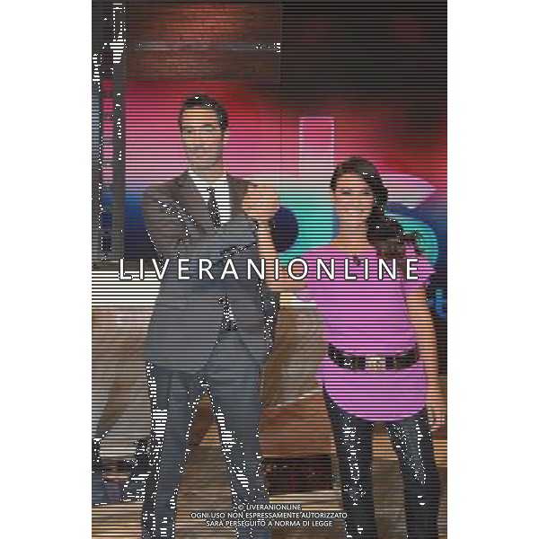 \'La Domenica Sportiva\' Trasmissione Televisiva Milano 23 agosto 2015 nella foto i nuovi conduttori Alessandro Antinelli e Giusy Versace ©Gazzaniga/AGENZIA ALDO LIVERANI SAS