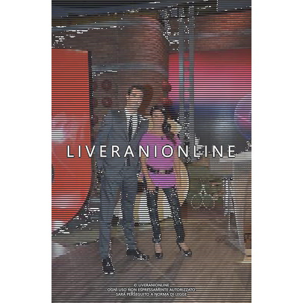 \'La Domenica Sportiva\' Trasmissione Televisiva Milano 23 agosto 2015 nella foto i nuovi conduttori Alessandro Antinelli e Giusy Versace ©Gazzaniga/AGENZIA ALDO LIVERANI SAS